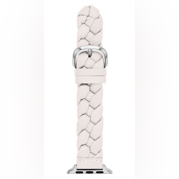 KATE SPADE Braided Leather 38-49mm Band For Apple Watch® WHITE NWT main image 11